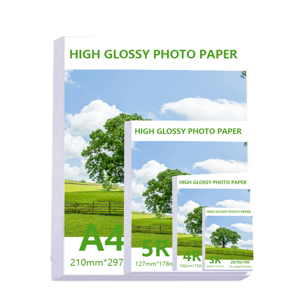 Multi Specification High Gloss Photo Paper 3R 4R 5R A4 Photo Printing Paper Inkjet Printer 180G Glos