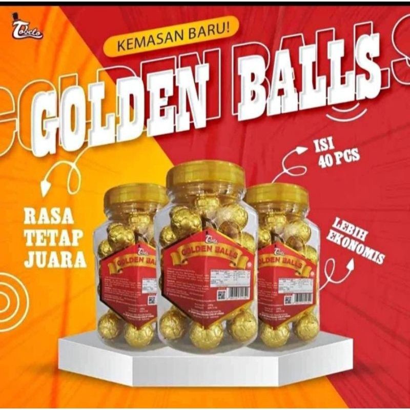 

( FURY ) Tobelo Golden Balls Coklat isi 40pc ( 1 Toples )