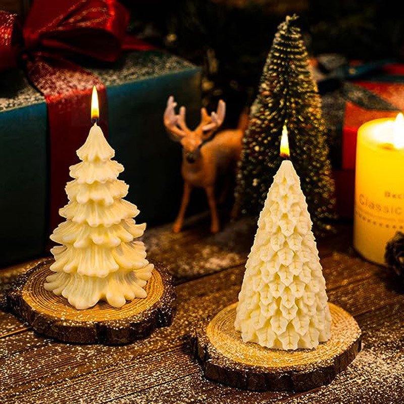 

3D Geometric Pine Silicone Candle Mold DIY Christmas tree Craft Gifts Making Aromath Soap Resin Molds Home Decor Supplies