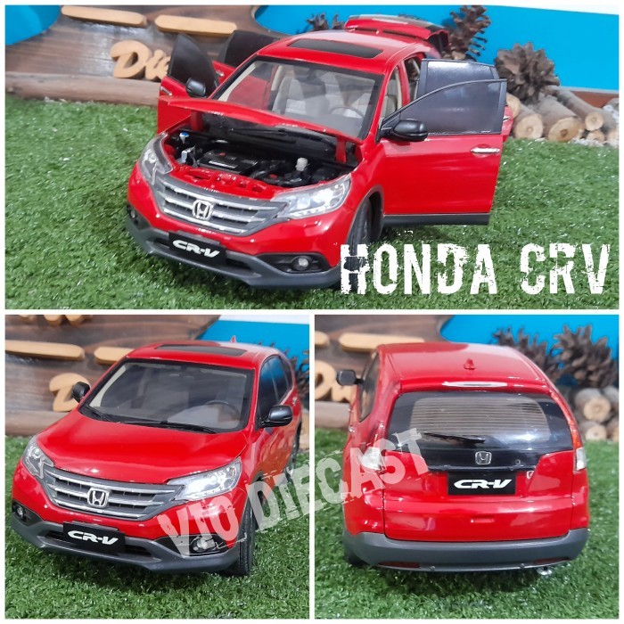 Die cast Honda CRV merah mainan anak skala 18