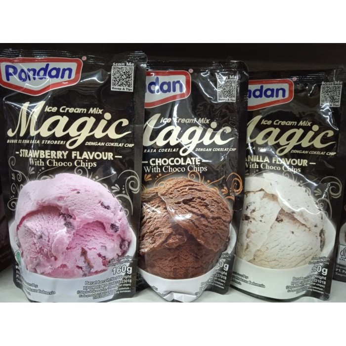 

Pondan Magic Ice Cream Mix 160gr Pouch - Strowberry