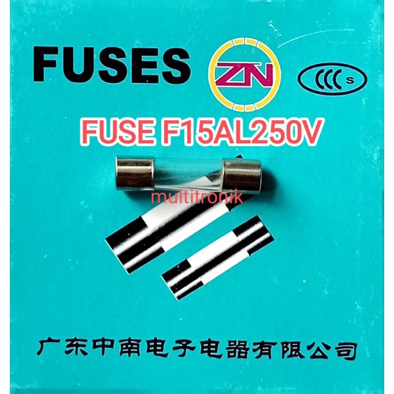 Fuse kaca kecil 15Amper sekring kaca 15 Amper
