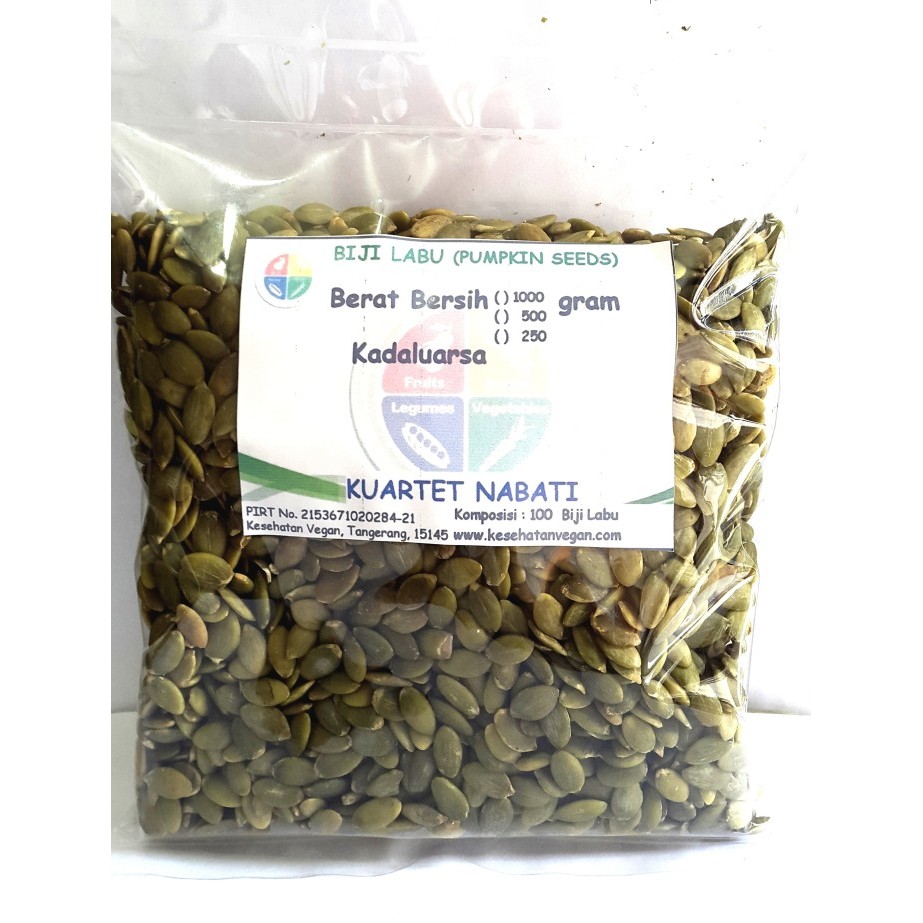 

1000gr Kuartet Nabati Biji Labu Mentah / Raw Pumpkin Seeds