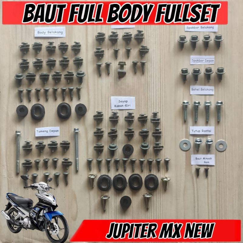 COD Baut Full Set Cover Body Yamaha Jupiter MX New 135 / Baut Full Body Jupiter MX new Lengkap