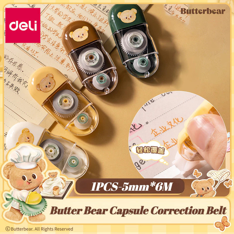 

Deli x Butterbear | Tip Ex Kertas (Correction Tape) | NS156-B