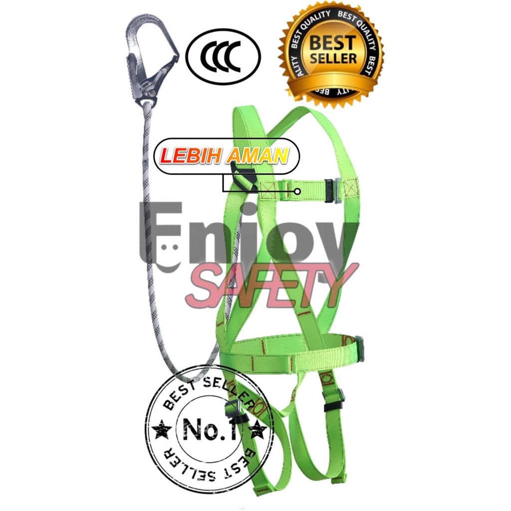 

Safety Full Body Harness Single Big Hook - Sabuk Pengaman safety bell - Singel HooK