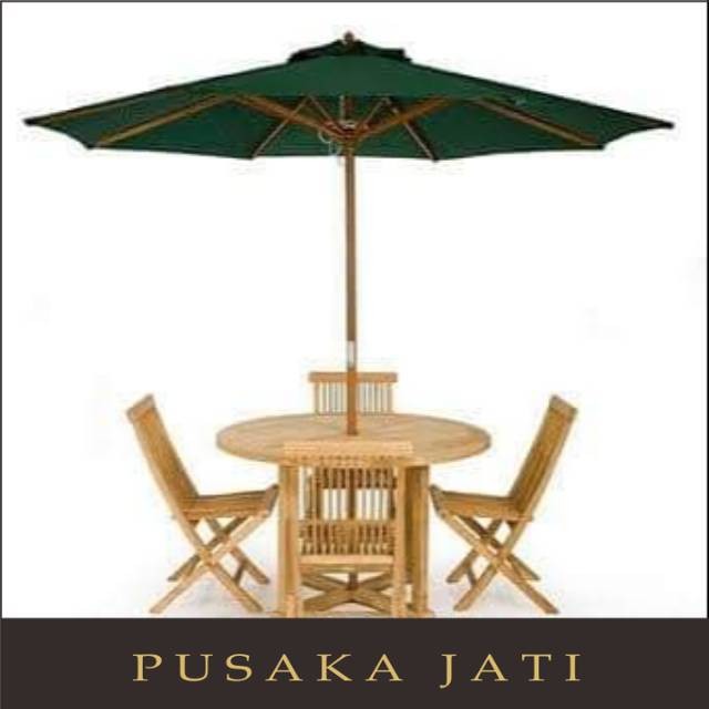 Kursi lipat meja taman outdor kayu jati mentah mebel jepara pusaka jati jepara