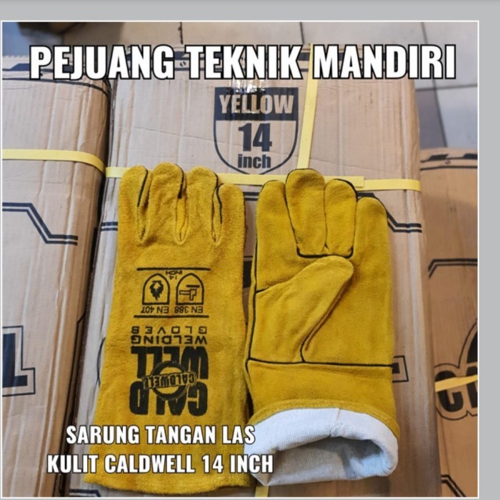 

SARUNG TANGAN LAS KULIT 14" CALDWELL / SARUNG TANGAN LAS 14 INCH - CALDWELL KUNING