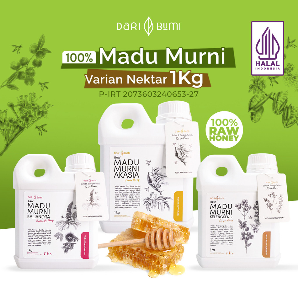 

Dari Bumi Madu Murni 1kg Varian Raw Honey Asli