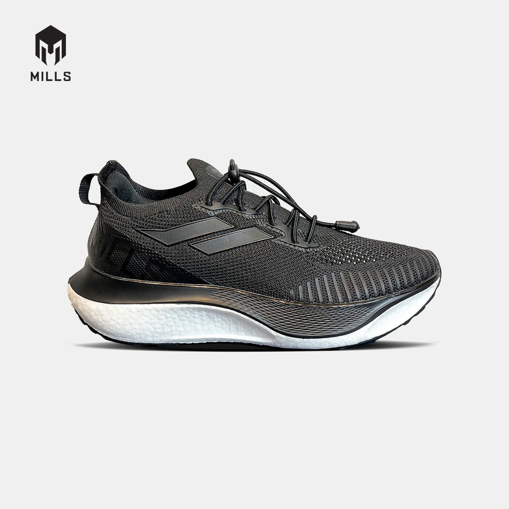 Mills Sepatu Lari Running Shoes Falken Ride Black / White 9102504