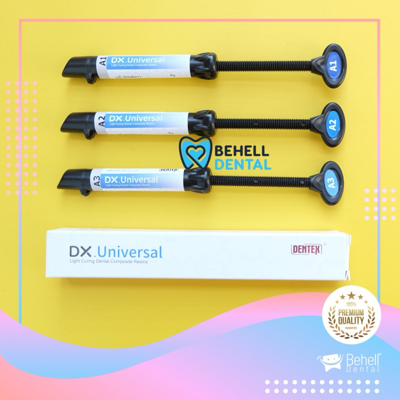 COMPOSITE DENTEX Universal  DX A1 A2 A3 A3.5 - Dental Bahan Direct Veneer Veneers Gigi Kelinci Kompo