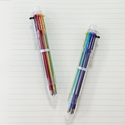 

Pulpen 6 Warna Transparan Pena Ballpont Pen Six-in-One Color 237