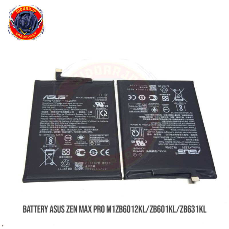 BATTERY ORI 100% ASUS ZEN MAX PRO M1/C11P1706