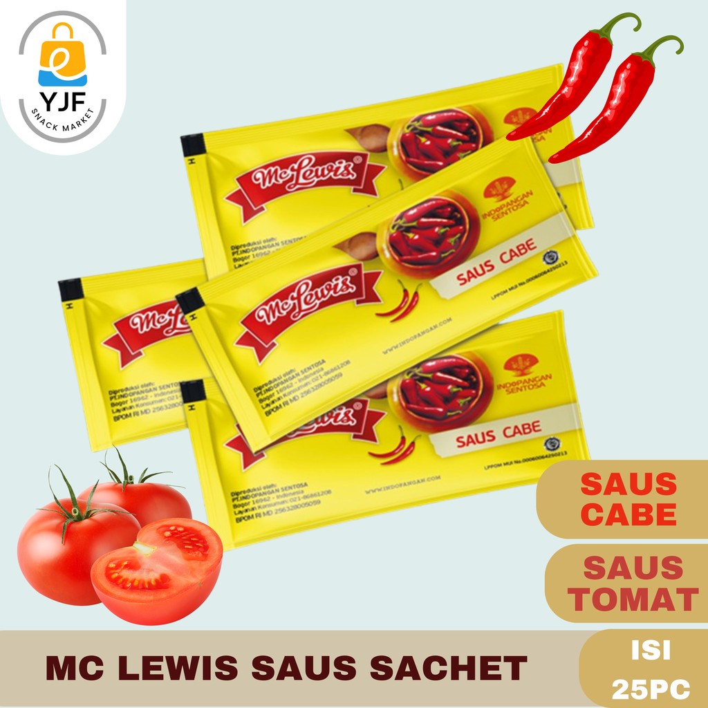 

MC Lewis Saus Cabe/Saus Tomat Sachet / 25 Sachet