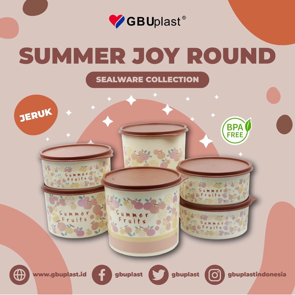 GANDISUARTINILARISSHOP Toples Sealware Summer Joy Round Set Gbu Plast