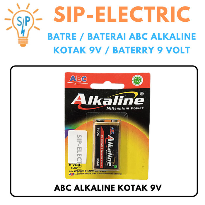 Batre / Baterai ABC Alkaline Kotak 9V / Battery 9 Volt