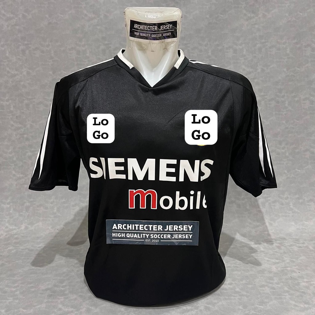 [04/05] Jersey Baju Bola Real Madrid Away 04/05 Hitam Black RMA Retro Vintage Classic G.0