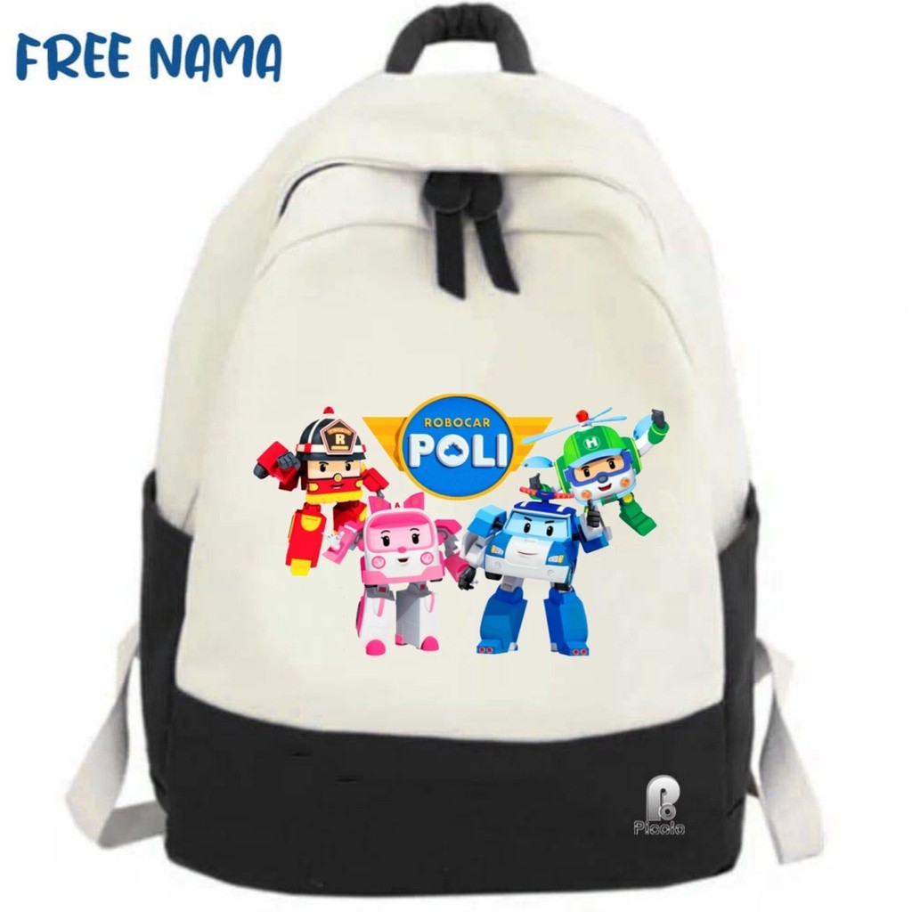TAS SEKOLAH BACKPACK ANAK SD ROBOCAR POLI Unisex
