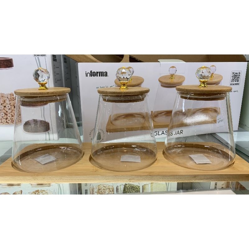 Lanny canister/toples kue set dengan try/toples kue aesthetic informa/toples kopi gula teh informa