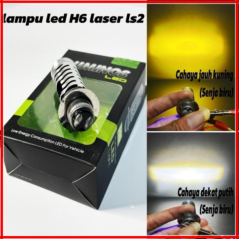 PROMO Luminos LS2 H6 - LUMINOS / Lampu LED Motor Laser 2 Warna + Senja Original