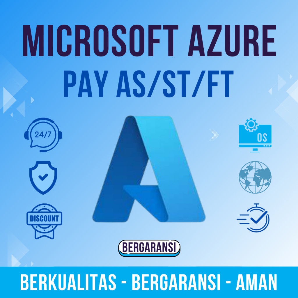 MICROSOFT AZURE PAY AS / STUDENT / FREE TRIAL BERGARANSI