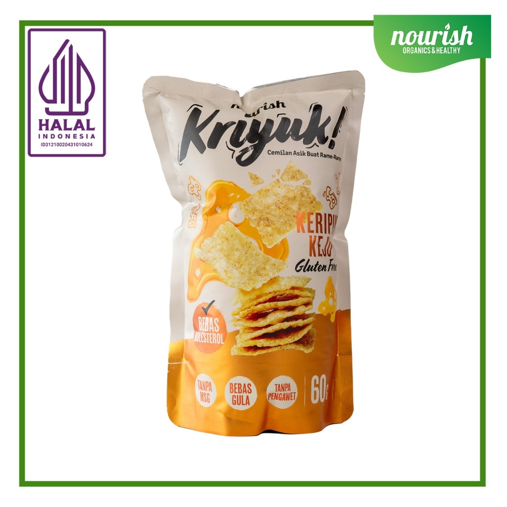 

KRIYUK! Keripik Keju Edam Gluten Free Bebas Kolesterol, NO MSG 60g