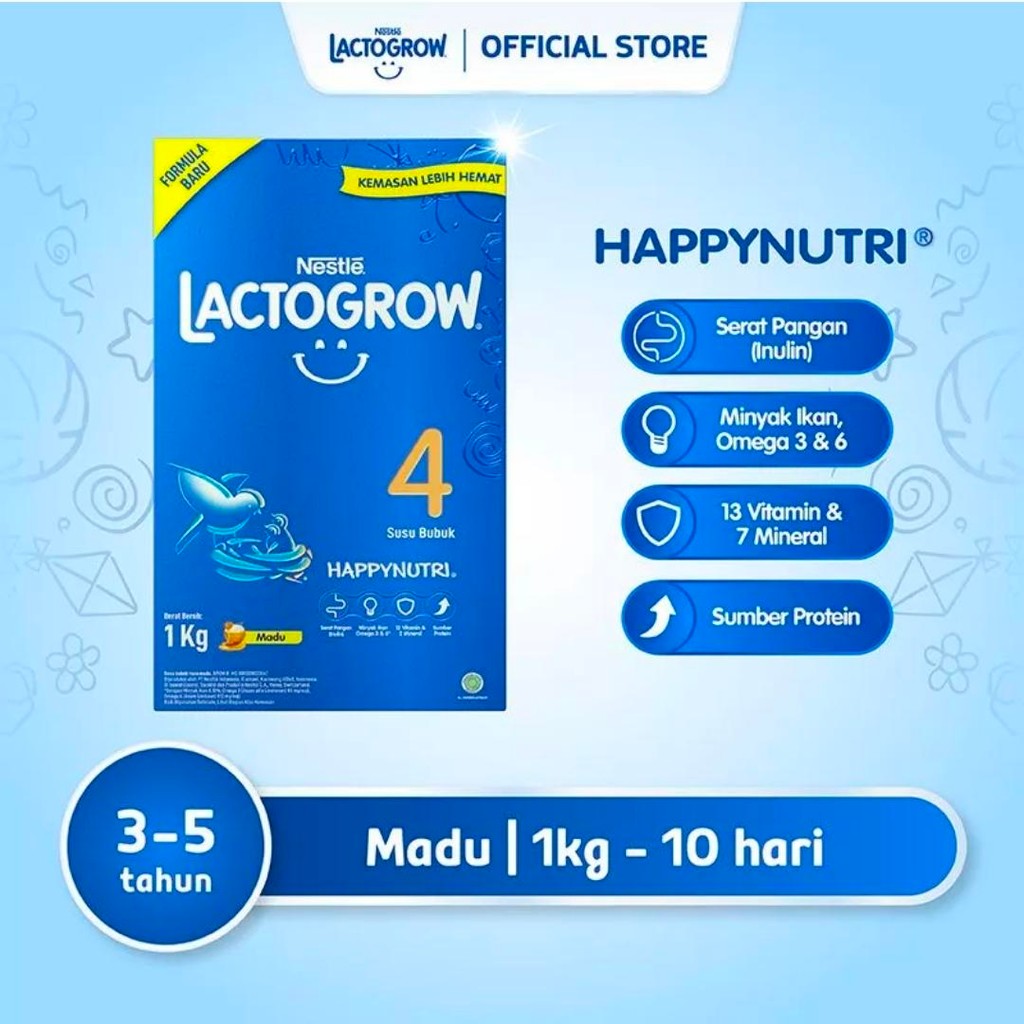 

LACTOGROW 4 Susu Madu Box - 1000gr
