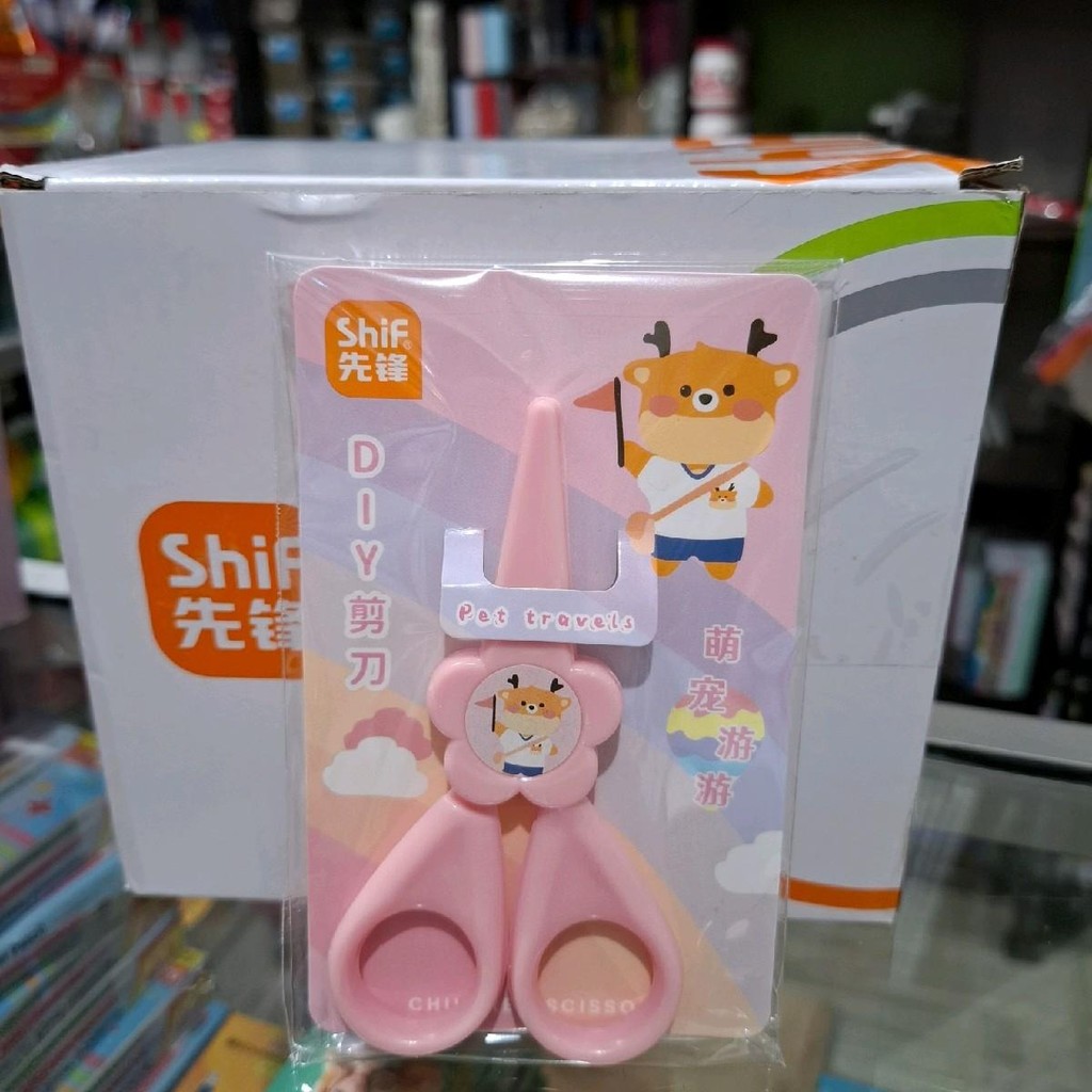 

Gunting kertas funcy Bahan plastik aman untuk anak TK