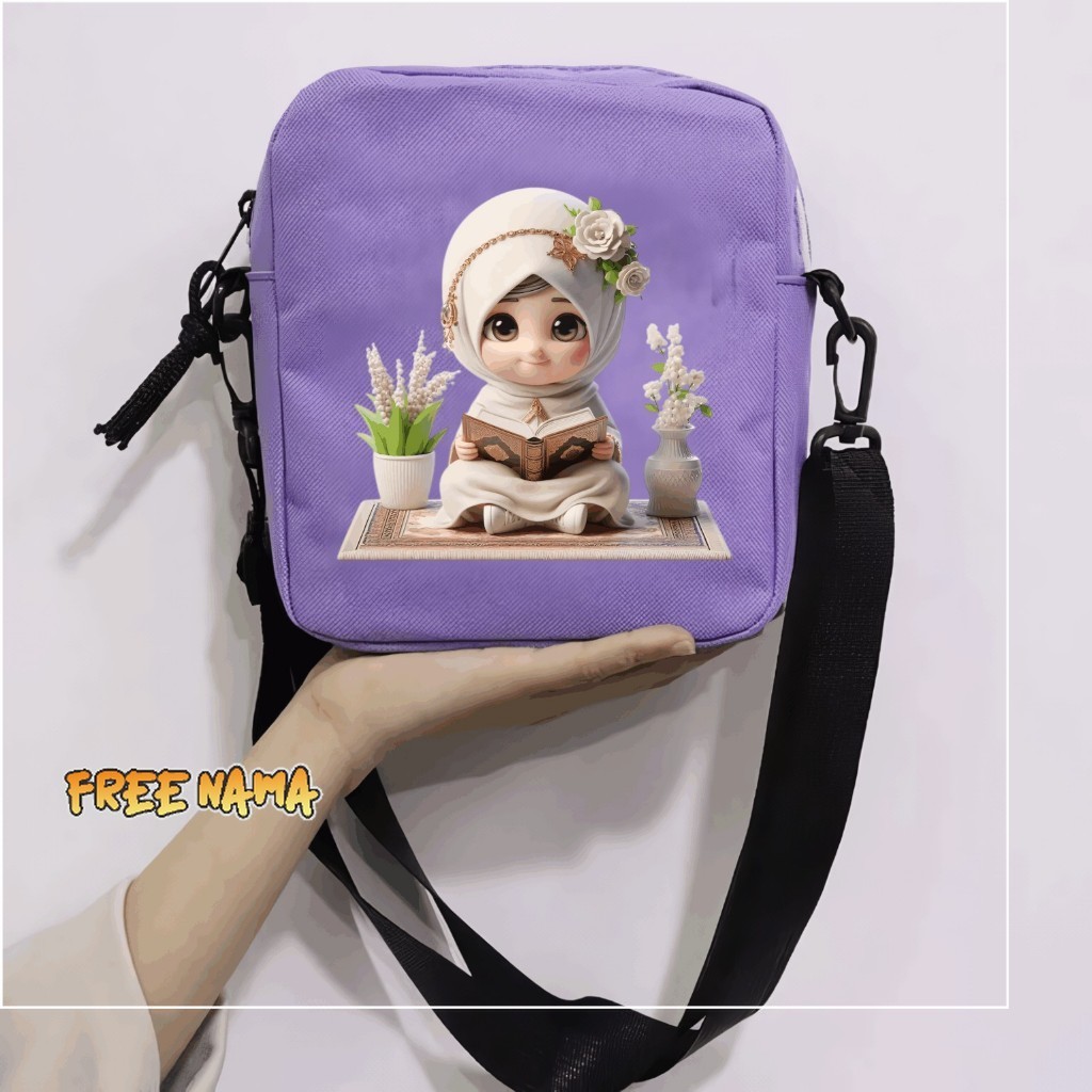 SP Tas Selempang Anak Perempuan Untuk Sekolah Dan Ngaji Muat Alquran Iqro Fashion Kids