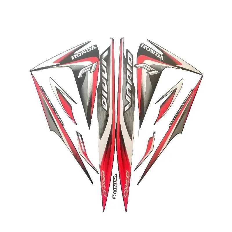 Stiker Striping Motor Honda Vario LED 110 FI Agnes 2014 Hitam Full Body Berkualitas Termurah