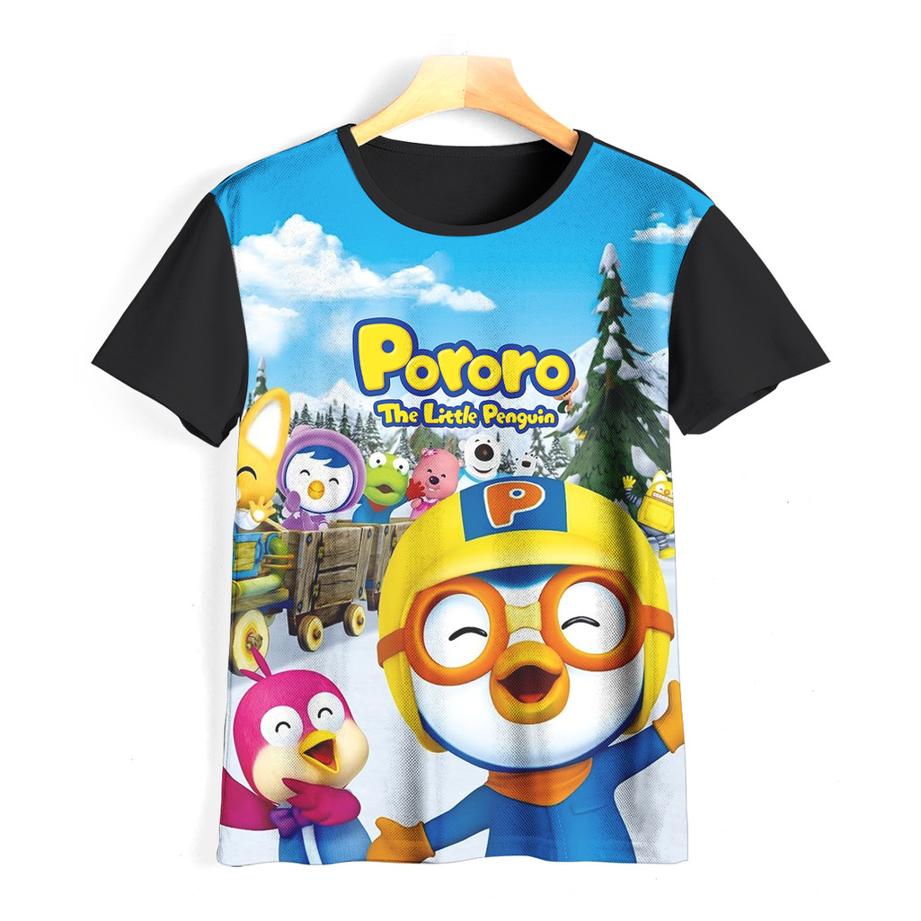 Kaos  Pororo Keren dan Adem | Kaos Kartun Pororo Anak | 055KD037 Pororo