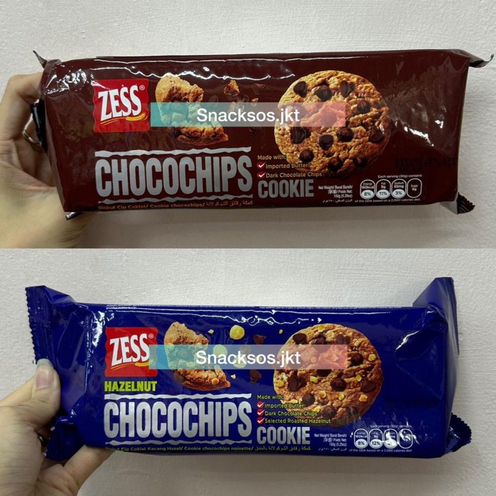 

ZESS CHOCO CHIPS COOKIE ORIGINAL / CHOCOCHIPS COOKIES HAZELNUT - CHOCO CHIPJajan