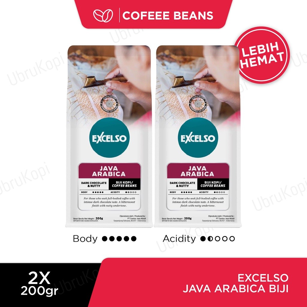 

EXCELSO JAVA ARABICA BIJI 200G TWIN PACK