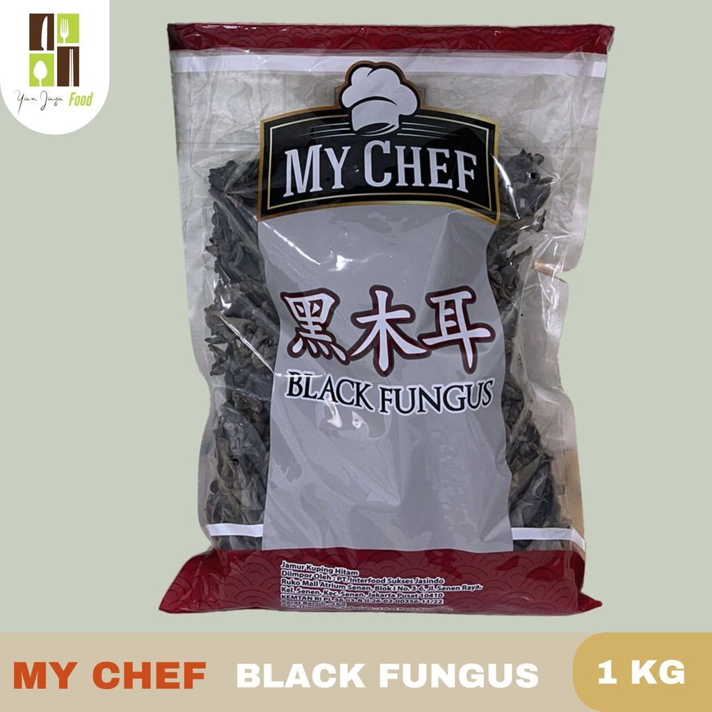 

pekanbaru /My Chef Black Fungus / Jamur Kuping Kering / Mushroom / Jamur Hitam / Bokji / Mokni / Lember Kemasan 1 KG