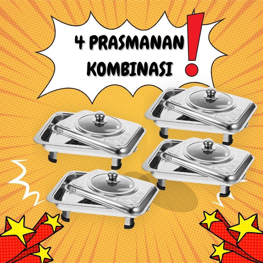 Paket 4 Pcs Prasmanan Lauk Makanan Tutup Kombinasi Fastfood Kombinasi Wadah Masakan Catering