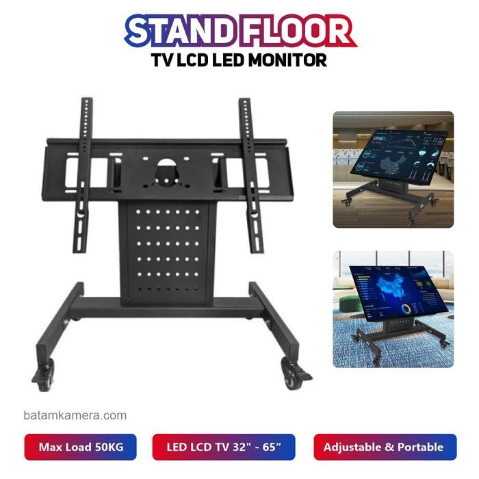STAND PANGGUNG 32-65 INCH RODA STAND FLOOR TV LCD LED MONITOR
