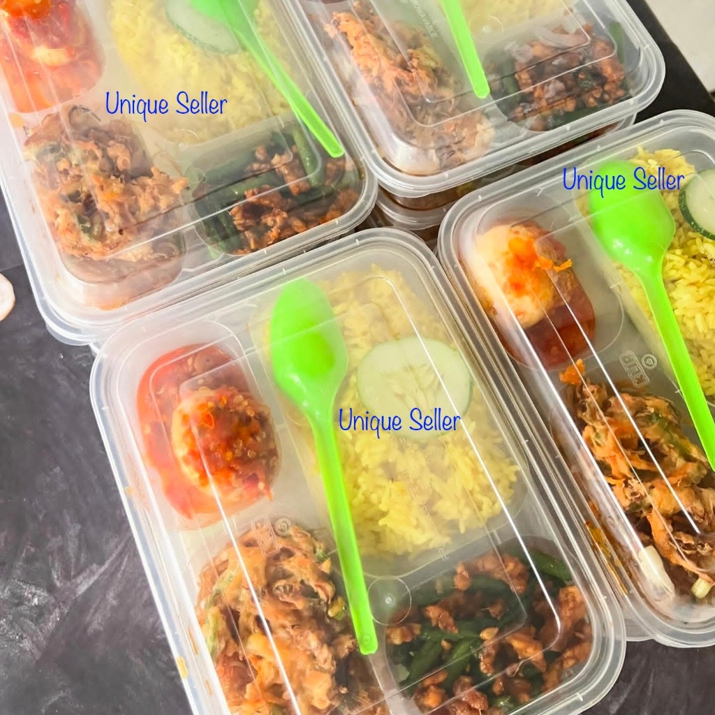 Isi25 Thinwall Bento Sekat 4 KLIR / Thinwal Bento Sekat 4 KLIR / Mika Bento Sekat 4 / Thinwall Box