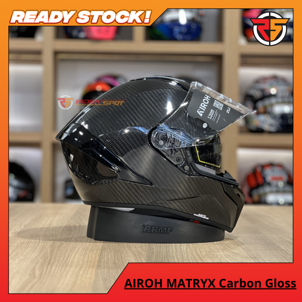 Helm AIROH Matryx Carbon Gloss Full Face Helmet Original