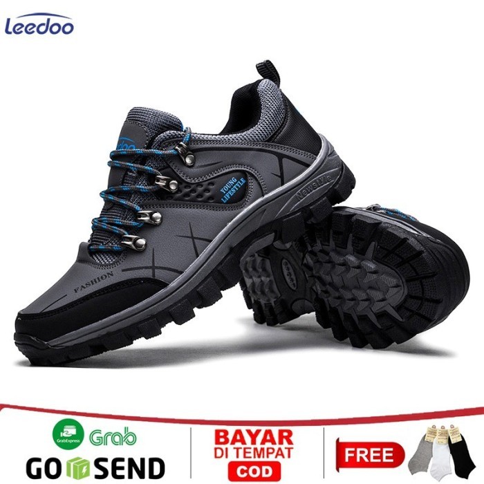 ORIGINAL Leedoo Sepatu Hiking Anti Air Gunung Adventure Touring
