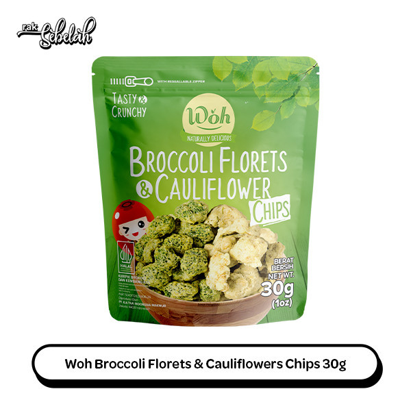 

Woh Keripik Brokoli & Kembang Kol - Chips Broccoli Florets & Cauliflowers 30g | Snack Sayuran Kering | Gluten Free