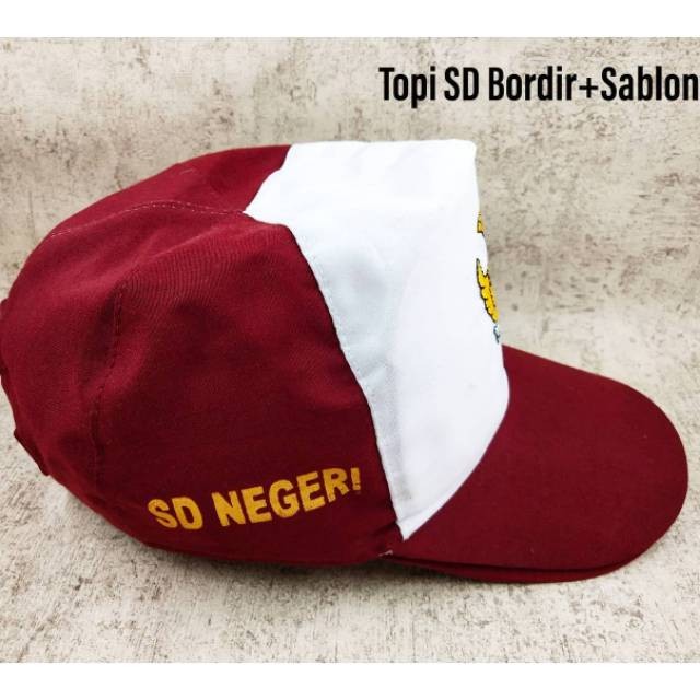 (CCATK) TOPI SD BORDIR + SABLON