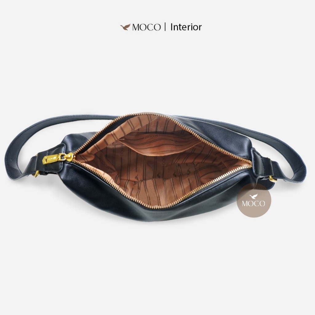 NEW PRODUCT NINA HOBO BAGMOCO FASHION TAS SELEMPANG WANITA CRYBABY BAG CHARM BULU HALF MOON SLING