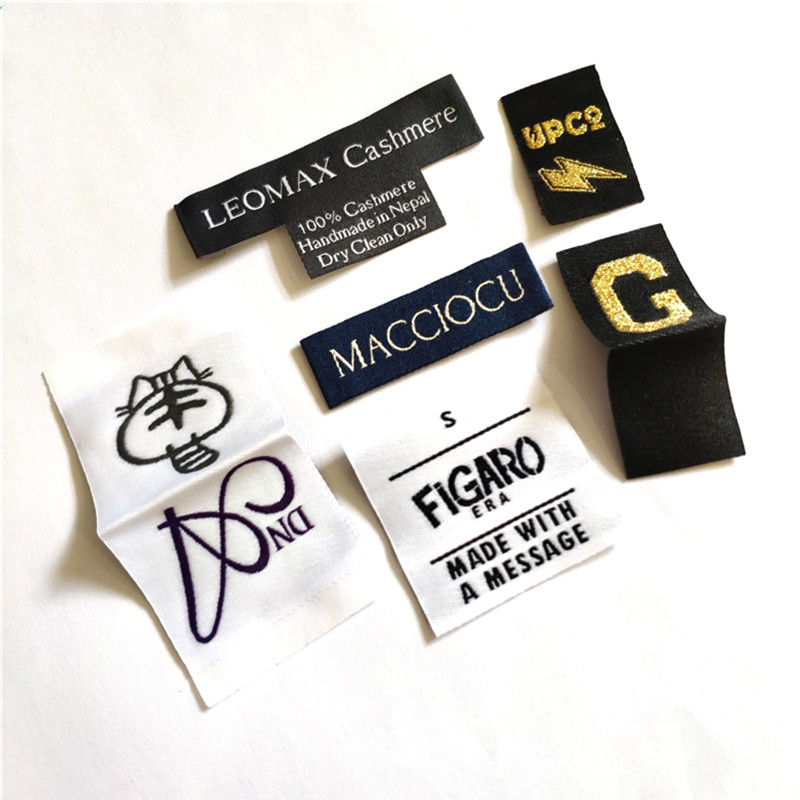 

Free Shipping Custom Clothing Tags Garment Label For Your Brand Customized Made Woven Labels Fabric Tag For Bag Shoe