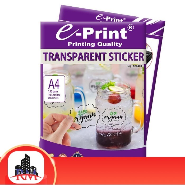

Stiker Transparan E-Print Transparent Sticker A4 150gsm 10lembar