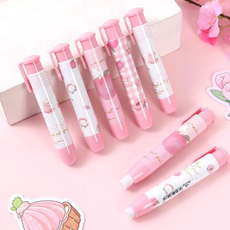 

THE VIRAL STORE Penghapus Cetek Peach Cute Lucu Serba Pink / Stip Mekanikal Depressible Buah Persik Imut Unik Favorit Best Seller Alat Tulis Sekolah Anak Kekinian Stationary Fancy