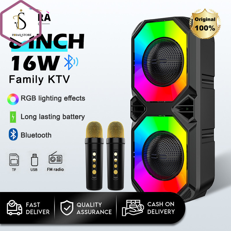 Is) 【PRO MAX BASS】Speaker Bluetooth Karaoke Besar Super Bass Portable 4 inch Advance Wireless 4260