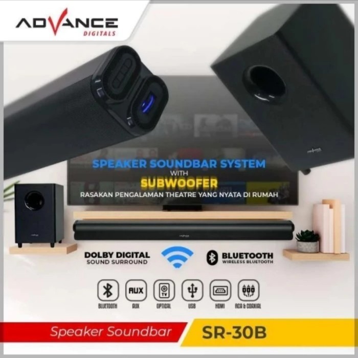 SPEAKER SOUNDBAR + SUBWOOFER ADVANCE SR30B SPEAKER BLUETOOTH