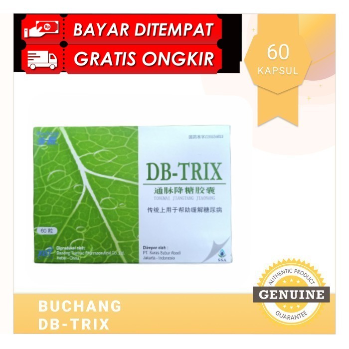 

COD Buchang DB - Trix / Diabetrix / Tongmai Jiangtang - Obat Diabetes ORIGINAL PRODUK