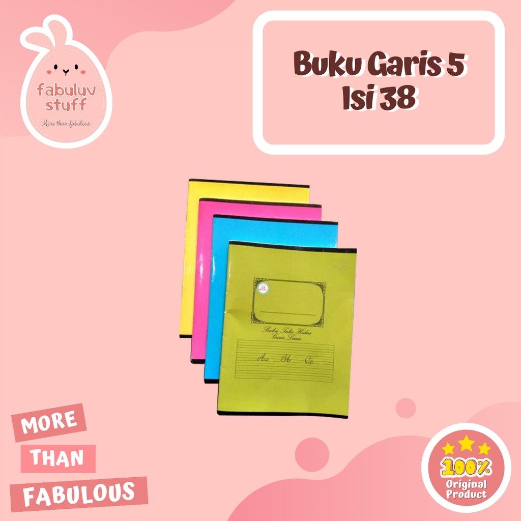 

ATK ~ ( ECER ) Buku Tulis Garis 5 Kuarto isi 38 / Buku Sekolah / Buku Menulis