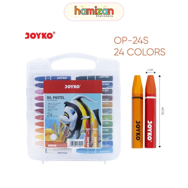 

24 warna Oil Pastel / Krayon Minyak / Crayon 24w Joyko OP-24S PP / 24 Colors/Crayon Krayon Minyak Oil Pastel Joyko